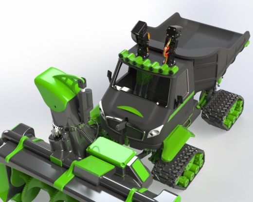 1比5遥控履带除雪机模型3D图纸 Solidworks设计 x_t格式缩略图